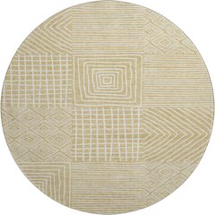 Premium Machine Washable Mayfield AMF1044 Wheat 8' x 8' Round Rug