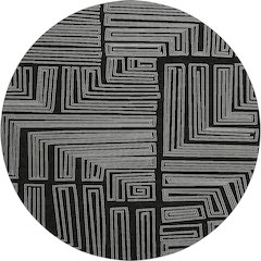 Premium Machine Washable Mayfield AMF1045 Black 8' x 8' Round Rug