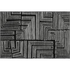 Premium Machine Washable Mayfield AMF1045 Black 1'8" x 2'6" Rug