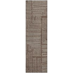 Premium Machine Washable Mayfield AMF1045 Brown 2'3" x 7'6" Runner Rug