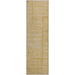 Premium Machine Washable Mayfield AMF1045 Gold 2'3" x 7'6" Runner Rug