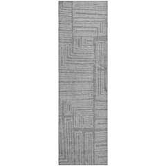 Premium Machine Washable Mayfield AMF1045 Gray 2'3" x 7'6" Runner Rug