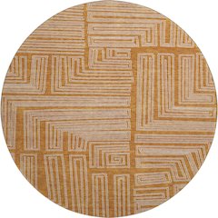 Premium Machine Washable Mayfield AMF1045 Paprika 8' x 8' Round Rug