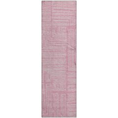 Premium Machine Washable Mayfield AMF1045 Pink 2'3" x 7'6" Runner Rug