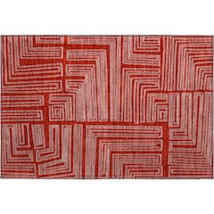Premium Machine Washable Mayfield AMF1045 Red 1'8" x 2'6" Rug