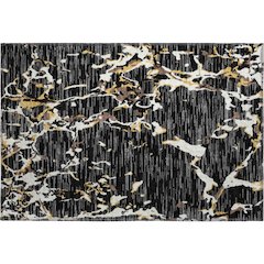 Premium Machine Washable Mayfield AMF1046 Black 1'8" x 2'6" Rug