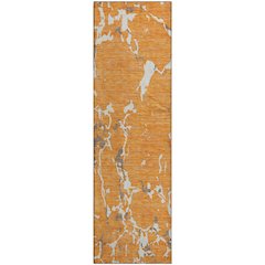 Premium Machine Washable Mayfield AMF1046 Orange 2'3" x 7'6" Runner Rug