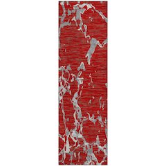 Premium Machine Washable Mayfield AMF1046 Red 2'3" x 7'6" Runner Rug
