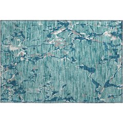 Premium Machine Washable Mayfield AMF1046 Teal 1'8" x 2'6" Rug