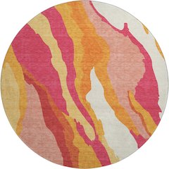 Premium Machine Washable Mayfield AMF1047 Blush 8' x 8' Round Rug