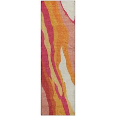 Premium Machine Washable Mayfield AMF1047 Blush 2'3" x 7'6" Runner Rug