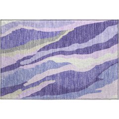 Premium Machine Washable Mayfield AMF1047 Purple 1'8" x 2'6" Rug
