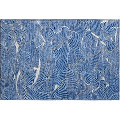 Premium Machine Washable Mayfield AMF1048 Blue 1'8" x 2'6" Rug