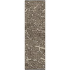 Premium Machine Washable Mayfield AMF1048 Brown 2'3" x 7'6" Runner Rug