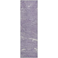 Premium Machine Washable Mayfield AMF1048 Purple 2'3" x 7'6" Runner Rug