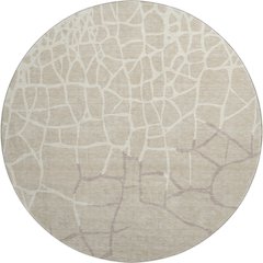 Premium Machine Washable Mayfield AMF1049 Beige 8' x 8' Round Rug