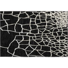Premium Machine Washable Mayfield AMF1049 Black 1'8" x 2'6" Rug
