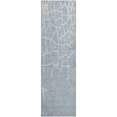 Premium Machine Washable Mayfield AMF1049 Sky 2'3" x 7'6" Runner Rug