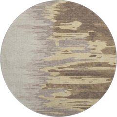 Premium Machine Washable Mayfield AMF1050 Coffee 8' x 8' Round Rug