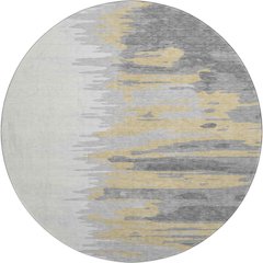 Premium Machine Washable Mayfield AMF1050 Gray 8' x 8' Round Rug