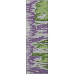 Premium Machine Washable Mayfield AMF1050 Green 2'3" x 7'6" Runner Rug