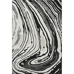 Premium Machine Washable Mayfield AMF1051 Black 2'6" x 3'10" Rug