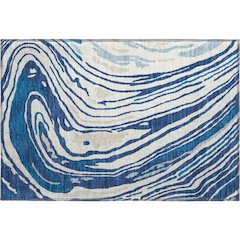 Premium Machine Washable Mayfield AMF1051 Navy 1'8" x 2'6" Rug