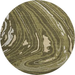 Premium Machine Washable Mayfield AMF1051 Olive 8' x 8' Round Rug
