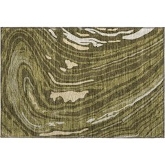 Premium Machine Washable Mayfield AMF1051 Olive 1'8" x 2'6" Rug