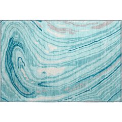 Premium Machine Washable Mayfield AMF1051 Turquoise 1'8" x 2'6" Rug