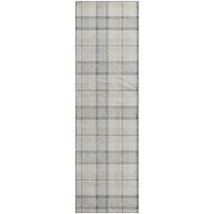 Premium Machine Washable Mayfield AMF1052 Silver 2'3" x 7'6" Runner Rug