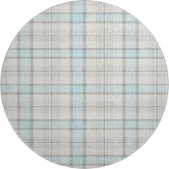 Premium Machine Washable Mayfield AMF1052 Sky 8' x 8' Round Rug