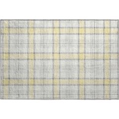 Premium Machine Washable Mayfield AMF1052 Yellow 1'8" x 2'6" Rug