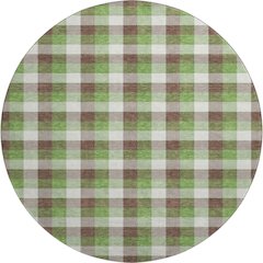 Premium Machine Washable Mayfield AMF1053 Brown 8' x 8' Round Rug