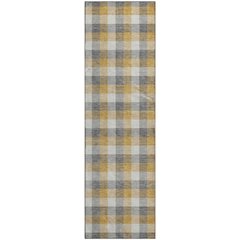 Premium Machine Washable Mayfield AMF1053 Gray 2'3" x 7'6" Runner Rug
