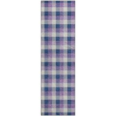 Premium Machine Washable Mayfield AMF1053 Navy 2'3" x 7'6" Runner Rug