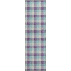 Premium Machine Washable Mayfield AMF1053 Purple 2'3" x 7'6" Runner Rug
