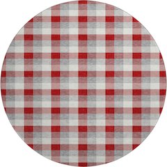 Premium Machine Washable Mayfield AMF1053 Red 8' x 8' Round Rug
