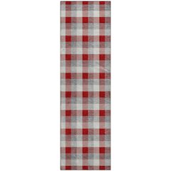 Premium Machine Washable Mayfield AMF1053 Red 2'3" x 7'6" Runner Rug