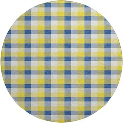 Premium Machine Washable Mayfield AMF1053 Yellow 8' x 8' Round Rug