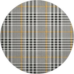 Premium Machine Washable Mayfield AMF1054 Black 8' x 8' Round Rug