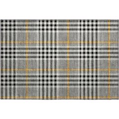 Premium Machine Washable Mayfield AMF1054 Black 1'8" x 2'6" Rug