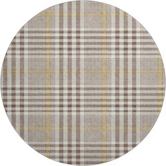 Premium Machine Washable Mayfield AMF1054 Brown 8' x 8' Round Rug