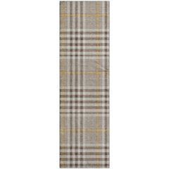 Premium Machine Washable Mayfield AMF1054 Brown 2'3" x 7'6" Runner Rug