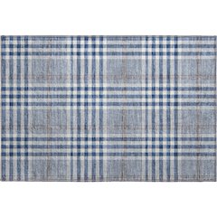 Premium Machine Washable Mayfield AMF1054 Navy 1'8" x 2'6" Rug