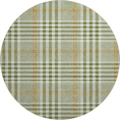 Premium Machine Washable Mayfield AMF1054 Olive 8' x 8' Round Rug