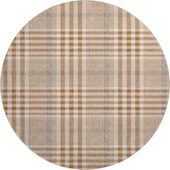 Premium Machine Washable Mayfield AMF1054 Paprika 8' x 8' Round Rug