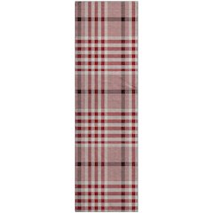 Premium Machine Washable Mayfield AMF1054 Red 2'3" x 7'6" Runner Rug