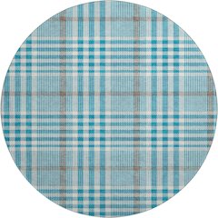 Premium Machine Washable Mayfield AMF1054 Teal 8' x 8' Round Rug
