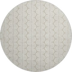 Premium Machine Washable Mayfield AMF1055 Beige 8' x 8' Round Rug
